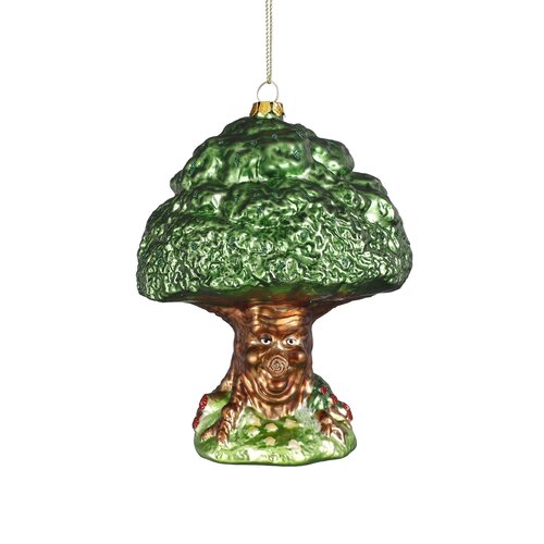 Ornament Sprookjesboom glas groen - l10xb10xh14cm