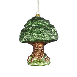 Ornament Sprookjesboom glas groen - l10xb10xh14cm