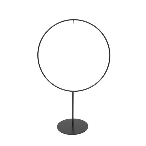Ornament standaard cirkel B 22 x H 32 cm black - afbeelding 2