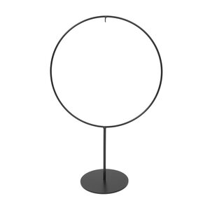 Ornament standaard cirkel B 27 x H 41 cm black