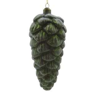 Ornament Sugar Kegel Groen/Goud - H 11,5 x D 3 cm