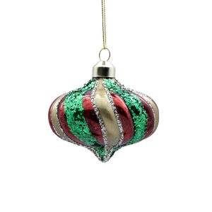 Ornament tol D 8 cm rood