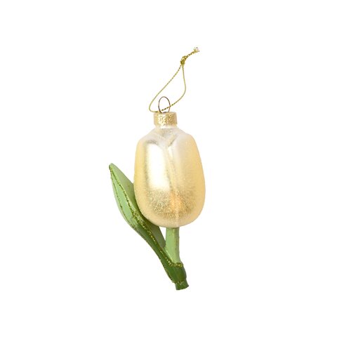 Ornament tulp geel - 6 x 4,5 x 11 cm