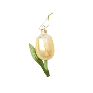 Ornament tulp geel 6 x 4,5 x 11 cm