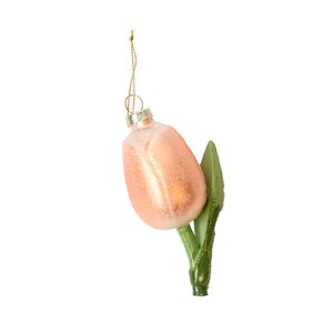 Ornament tulp oranje 6 x 4,5 x 11 cm