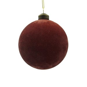 Ornament Velvet Rond Oud roze - H 10 x D 10 cm