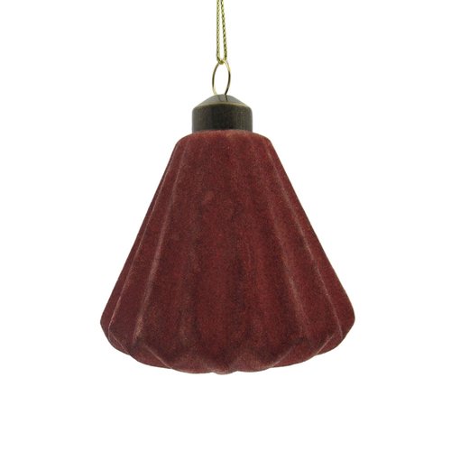 Ornament Velvet Waaier Oud roze - H 8 x D 8 cm