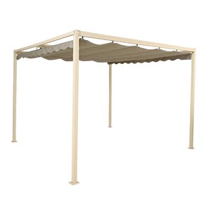 Outdoor Living Pergola Aluminium - 300x300x220cm Crème - afbeelding 1
