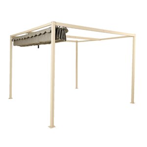 Outdoor Living Pergola Aluminium - 300x300x220cm Crème - afbeelding 2