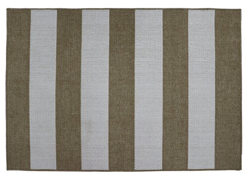 Outdoor vloerkleed 160x230cm stripes natural/white