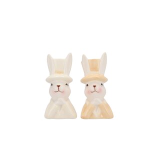 Paashaas hoed bruin - H 11 x B 6 cm