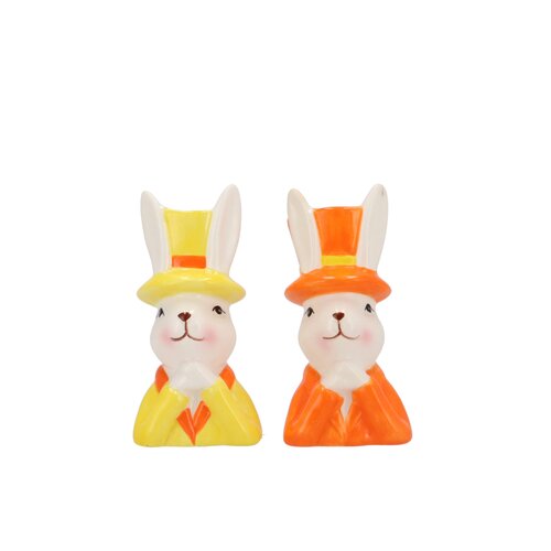 Paashaas hoed oranje - H 11 x B 6 cm