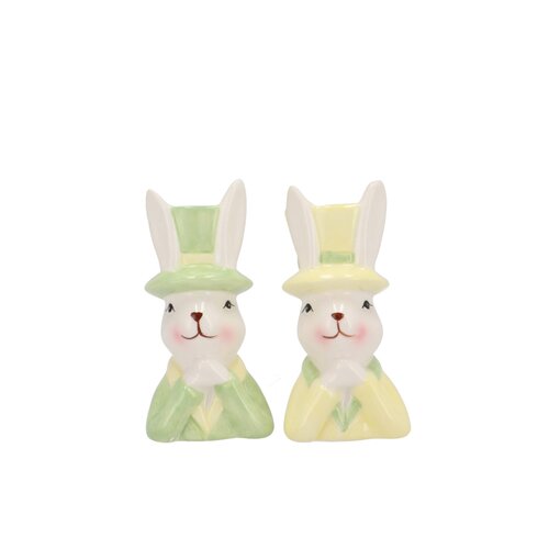 Paashaas hoed pastel - H 11 x B 6 cm