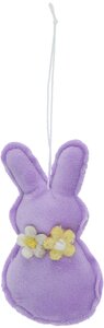 Paashanger haasje 10cm - linnen - afbeelding 5