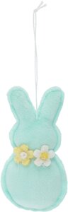 Paashanger haasje 10cm - linnen - afbeelding 3