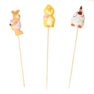 Paassteker 4,2 x 3,4 x H 7 cm - 3 assorti