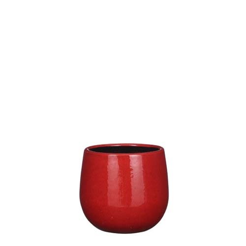 Pablo pot rond rood - h12xd14cm