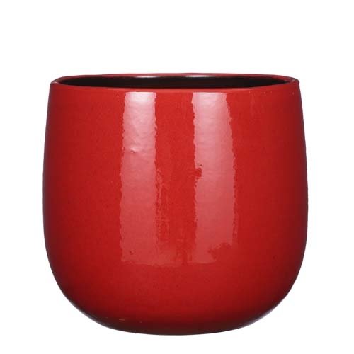 Pablo pot rond rood - h25xd29cm