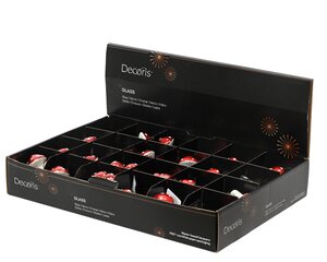 Paddenstoel glas - B3,2xH4,1cm Kerstrood/ossenbloed - 2 Varianten - afbeelding 2