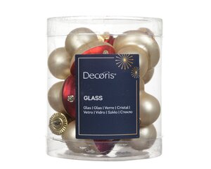 Paddenstoel glas - B3xH4,5cm Kerstrood/ossenbloed 10 stuks - afbeelding 1