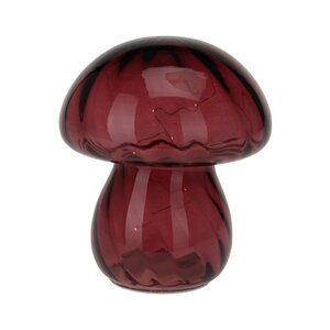 Paddenstoel glas met LED 15 cm