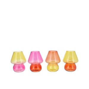 Paddestoel Bicolore Dutch oranje - H 15 x D 12 cm