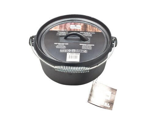 Pan m/deksel gietijzer 25x11cm 4L