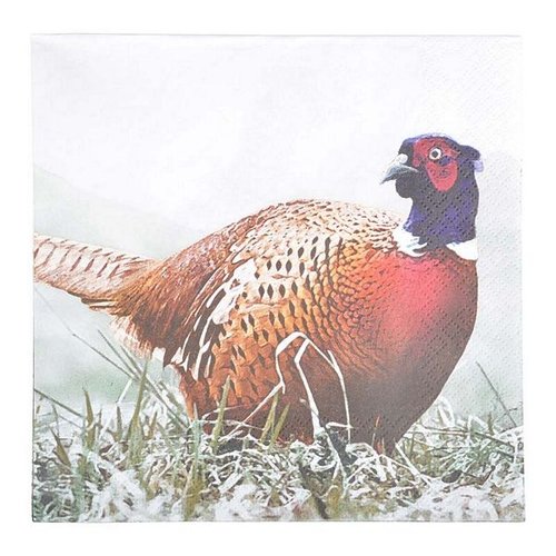 Papieren servetten fazant 33x33cm