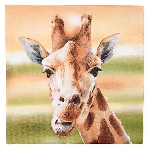 Papieren servetten giraf 33x33cm