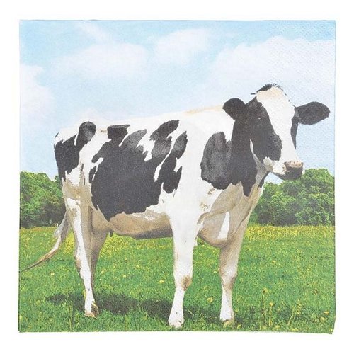 Papieren servetten koe 33x33cm