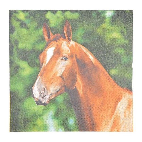 Papieren servetten paard 33x33cm