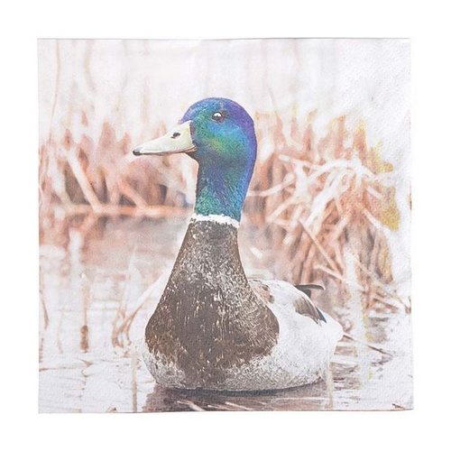 Papieren servetten wilde eend 33x33