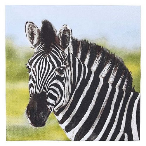 Papieren servetten zebra 33x33cm
