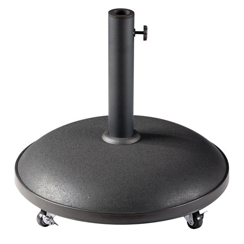 Royal Seasons Tirana ronde parasolvoet op wielen zwart - 50 kg - afbeelding 1
