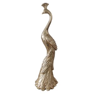 Pauw goud 22x21x70cm - afbeelding 1