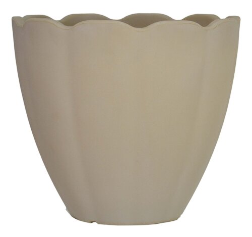Petal pot - D40xH35cm Antiek wit