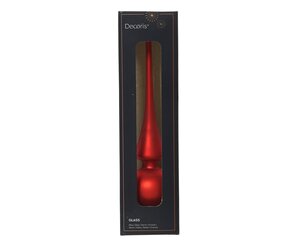 Piek glas d6h26cm kerstrood - afbeelding 1