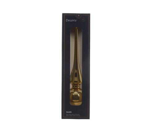 Piek glas d6h26cm licht goud - afbeelding 1