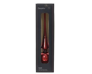 Piek glas d6h26cm ossenbloed - afbeelding 1