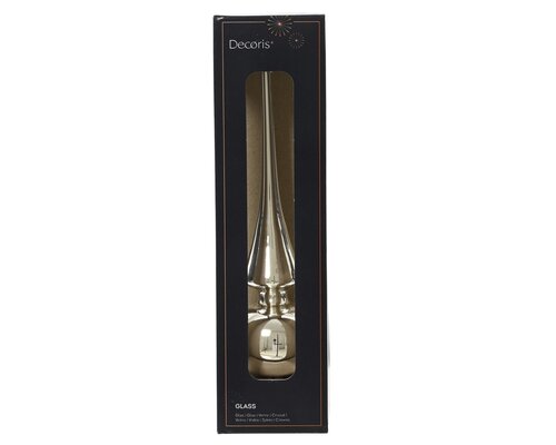 Piek glas d6h26cm zilver - afbeelding 1