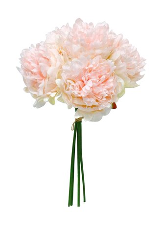 Pioenroos Zijde - 48cm Lichtroze (bundel 5) - afbeelding 1
