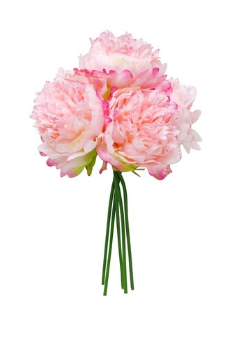 Pioenroos Zijde - 48cm Roze (bundel 5) - afbeelding 1