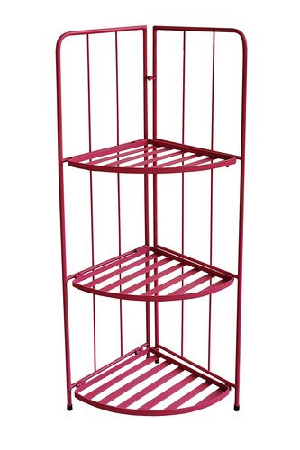 Plantenrek hoek metaal 3-laags B 41 x D 29,5 x H 90 cm fuchsia