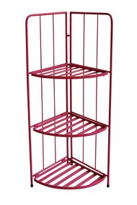 Plantenrek hoek metaal 3-laags B 41 x D 29,5 x H 90 cm fuchsia