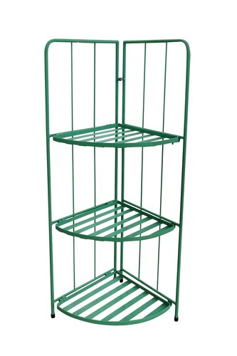 Plantenrek hoek metaal 3-laags B 41 x D 29,5 x H 90 cm green