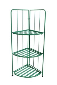 Plantenrek hoek metaal 3-laags B 41 x D 29,5 x H 90 cm green