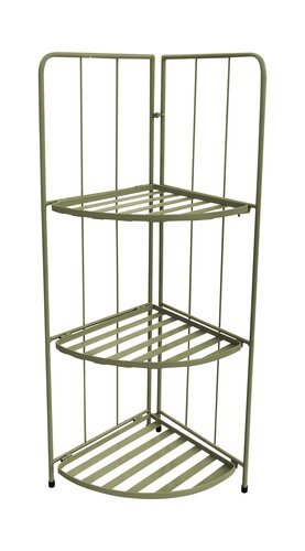Plantenrek hoek metaal 3-laags B 41 x D 29,5 x H 90 cm groen