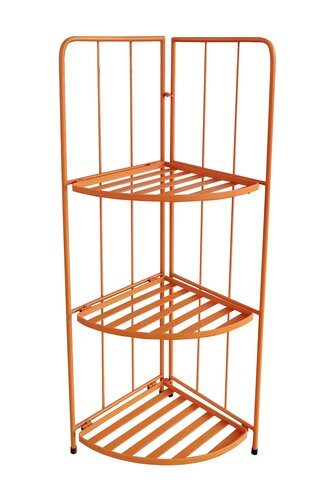 Plantenrek hoek metaal 3-laags B 41 x D 29,5 x H 90 cm orange