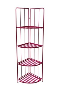 Plantenrek hoek metaal 4-laags B 41 x D 29,5 x H 118 cm fuchsia