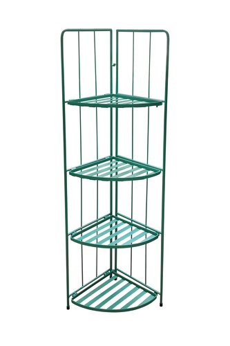 Plantenrek hoek metaal 4-laags B 41 x D 29,5 x H 118 cm green